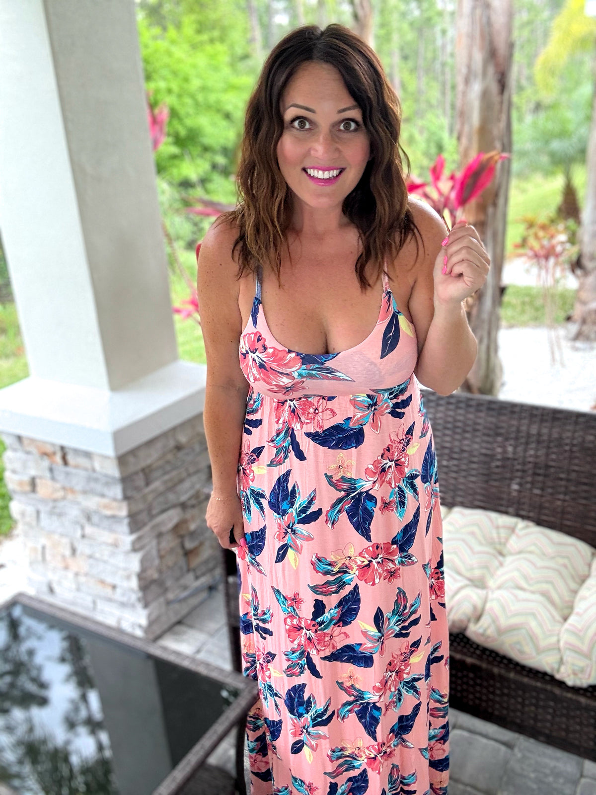 Beach Strolling Tropical Maxi