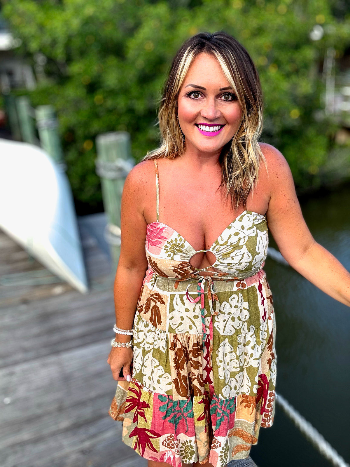 Tropical Patchwork Dress