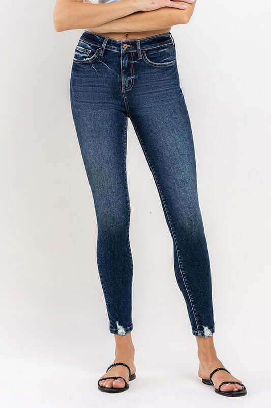 Ladies High Rise Skinny Ankle Jeans