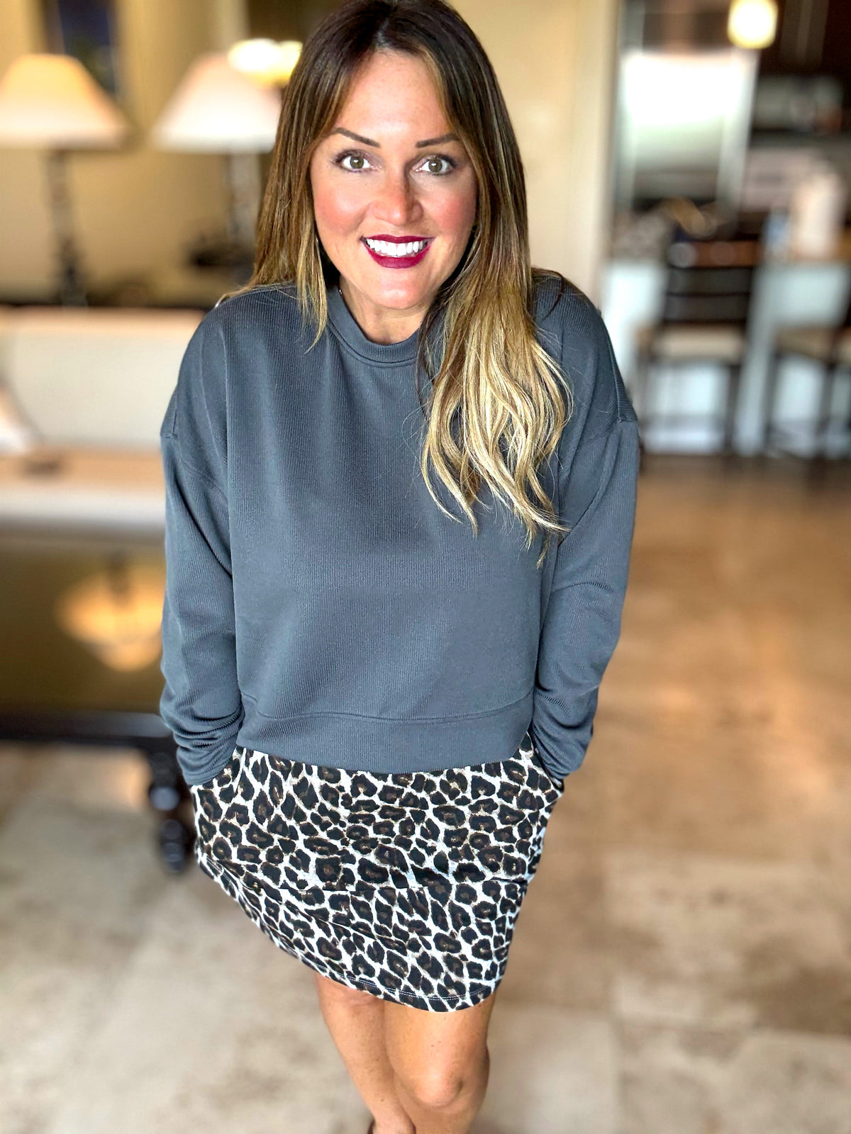 Luxe Sand Wash Rib Sweater
