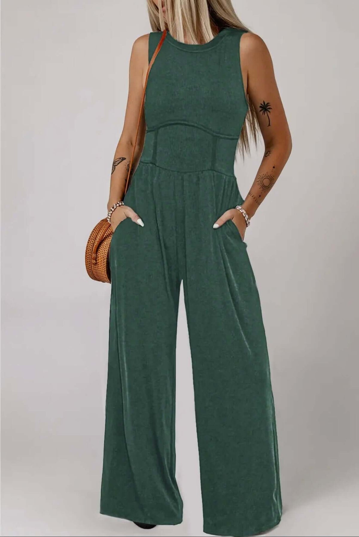 High Waist Wide Leg Jumpsuit