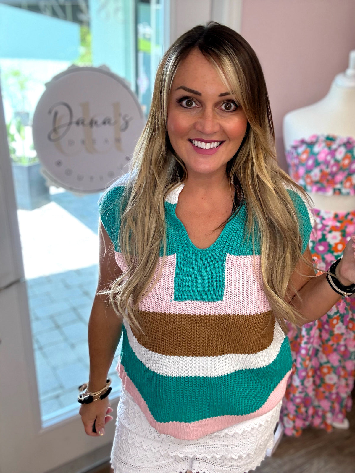 Mint Mojito Stripe Knit Top