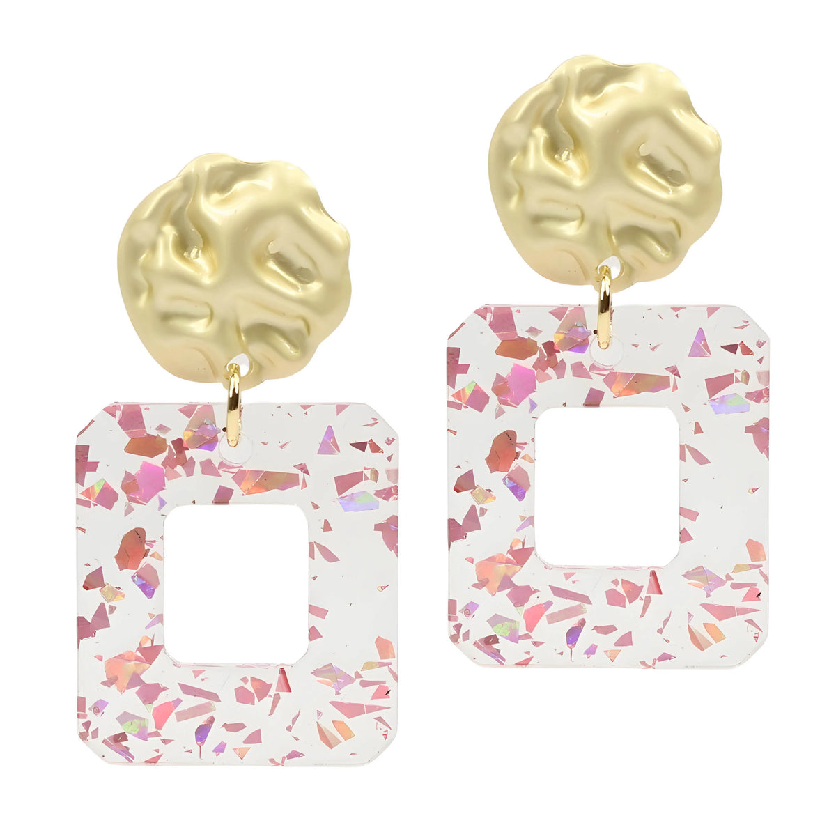 Bourbon and Boweties|Suzie Earring-Pink Glitter