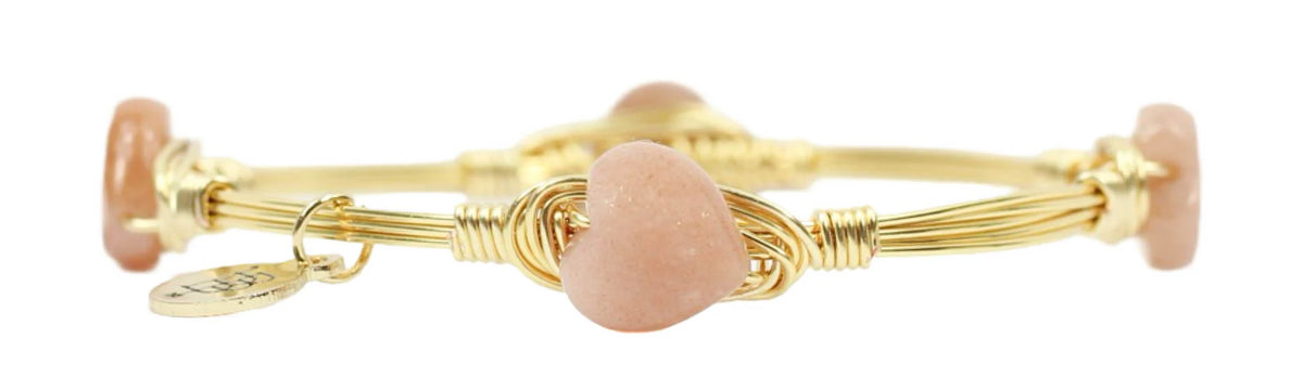Bourbon and Boweties|Moonstone Heart Bangle