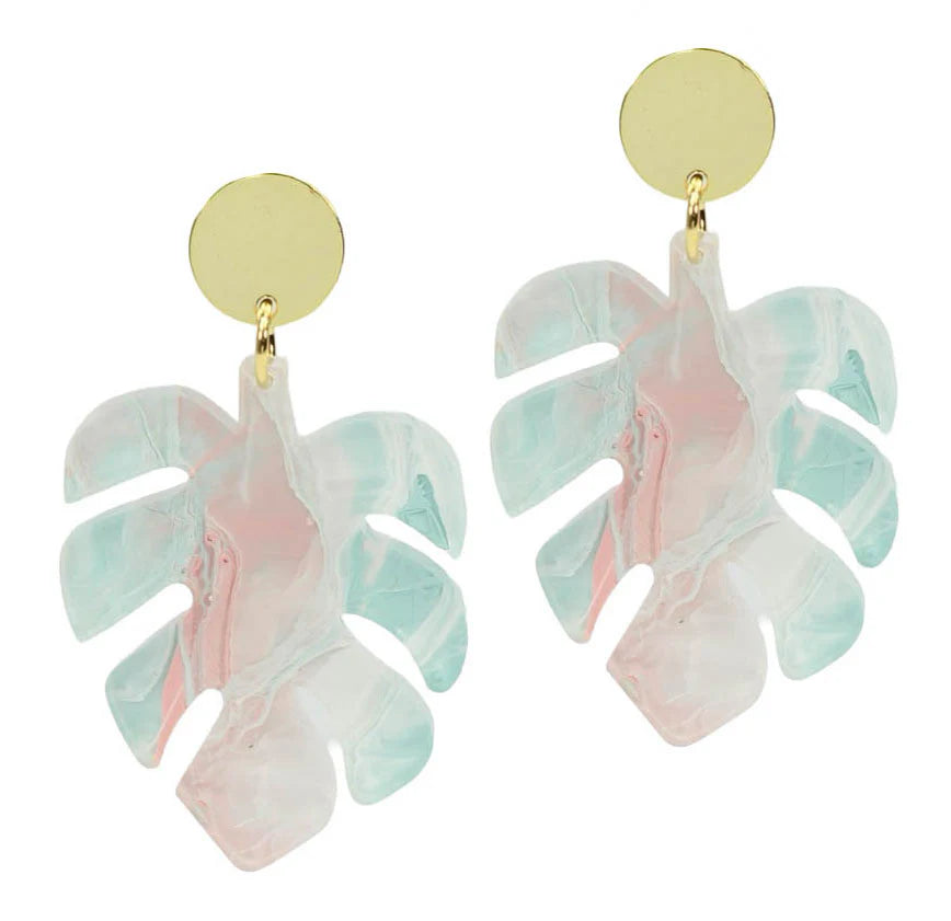 Bourbon and Boweties|Pink Sands Palm Earring