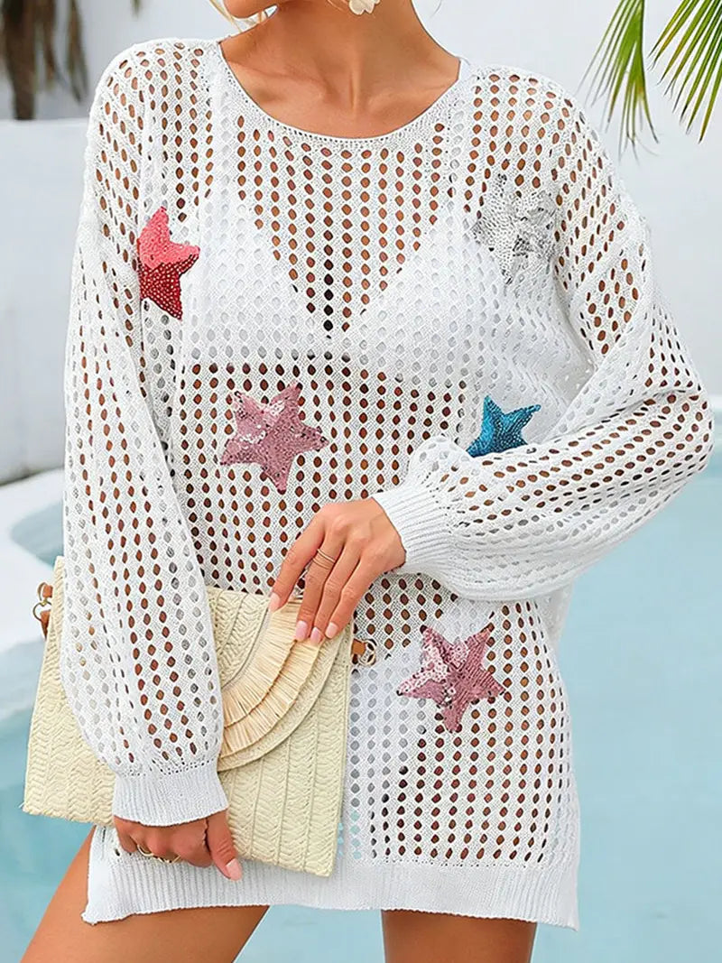 Starry Mesh Cover-Up