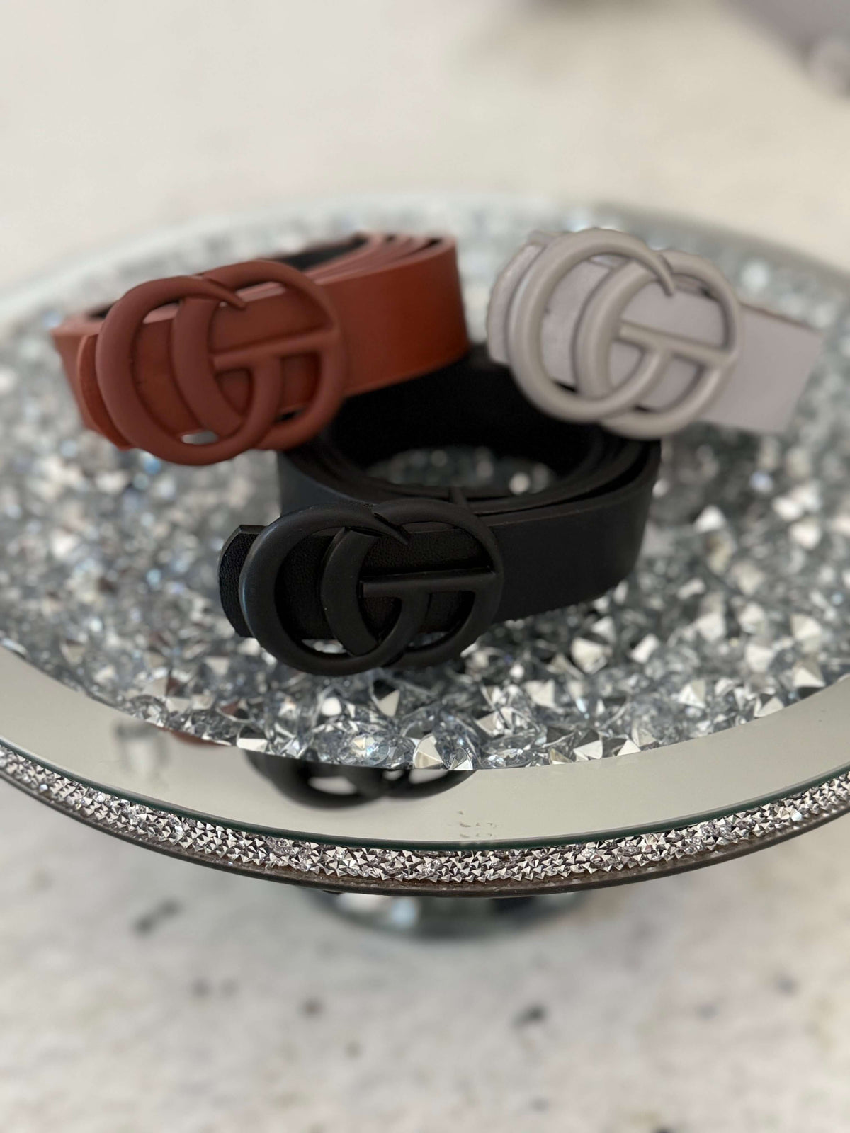 matte buckle popular women's belt