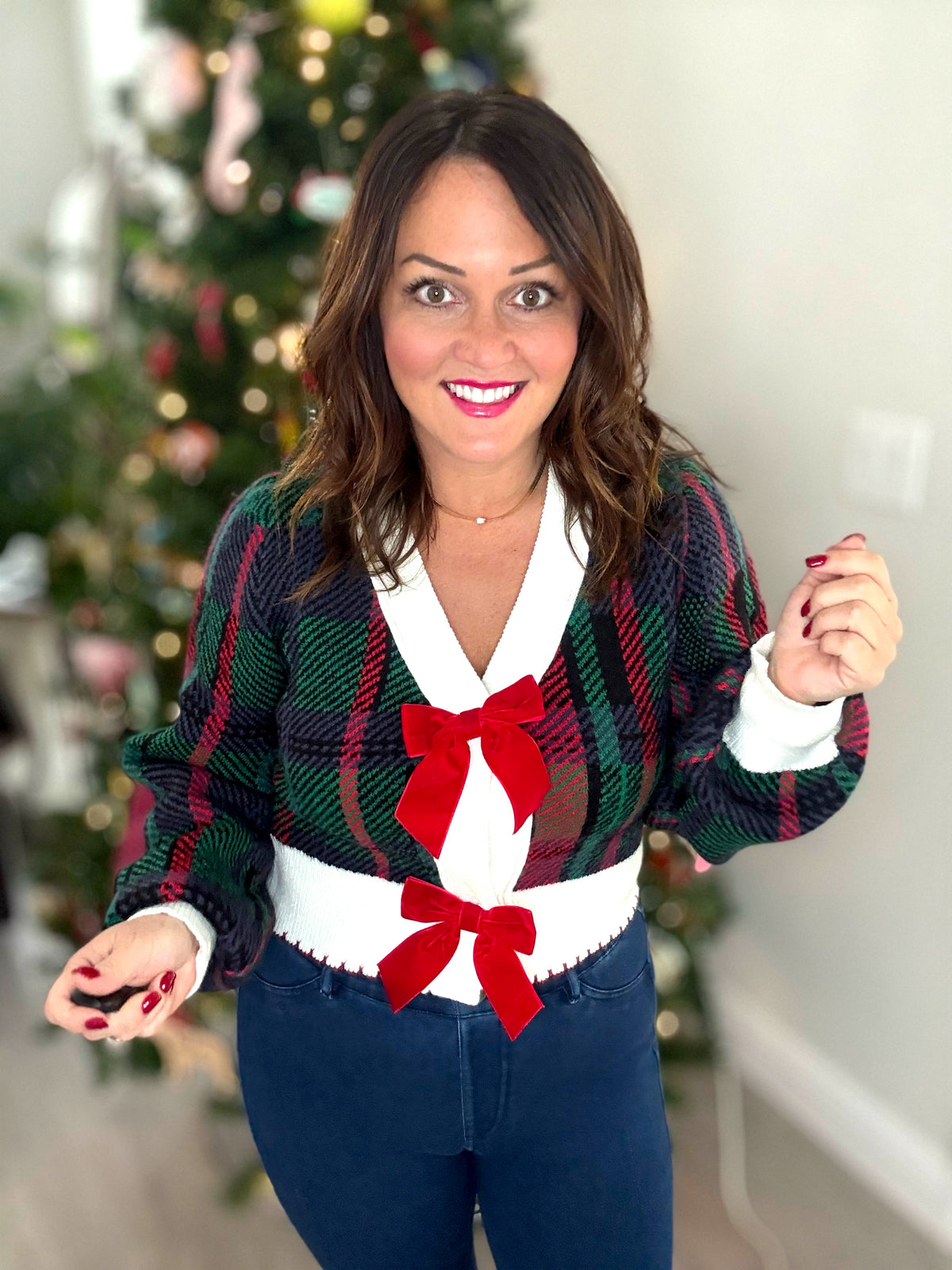 boutique sweater bow christmas